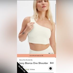 Girlfriend Collective Bianca One Shoulder Workout Top